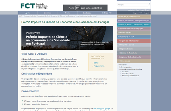 Imagem Prémio Impacto da Ciência na Economia e na Sociedade em Portugal