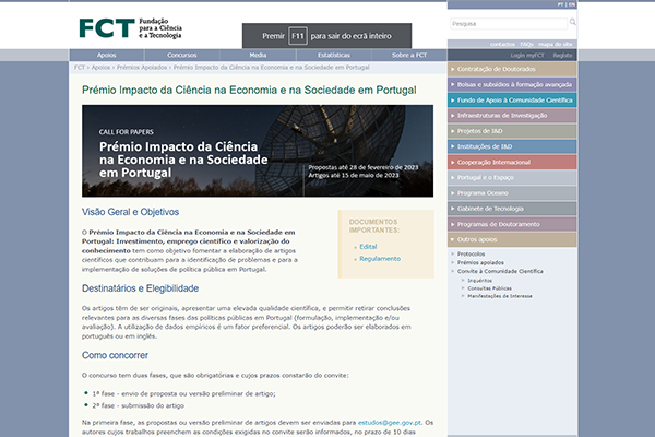 Imagem Prémio Impacto da Ciência na Economia e na Sociedade em Portugal